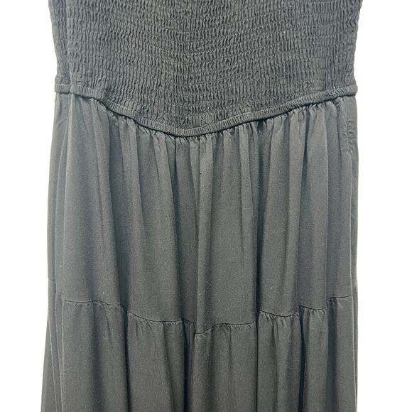 Merokeety Womens Maxi Dress Small Smocked Tiered Dark Cottage Dark Fairy Whimsy - Picture 5 of 15